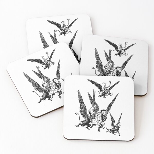 Item preview, The wizard of oz flying monkeys (black and white) designed and sold by Madame Memento.