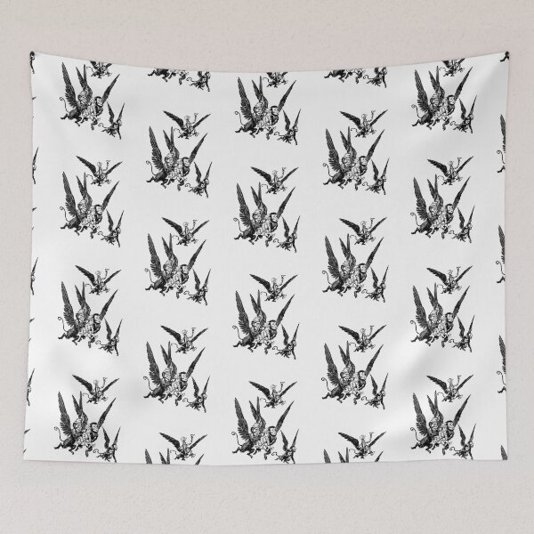 Item preview, The wizard of oz flying monkeys (black and white) designed and sold by Madame Memento.