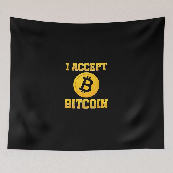 Item preview, I Accept Bitcoin Crypto Currency BTC Coin Money Gift T-Shirt designed and sold by BurlageSerilda.