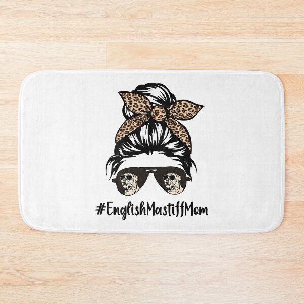 Item preview, Womens English Mastiff Mom Life Messy Bun Hair Leopard Bandana Tank Top designed and sold by DieterShop.