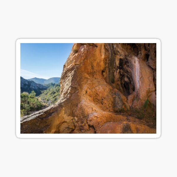 Red rock formation, abstract mountain beauty 2 Sticker