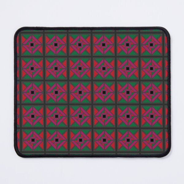 Item preview, Patch Work Design - Red and Green Triangles with purple Stripes designed and sold by SaShaCreations.