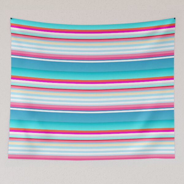 Item preview, Red blue multicolor striped | Red blue multi colored stripes designed and sold by lausn.