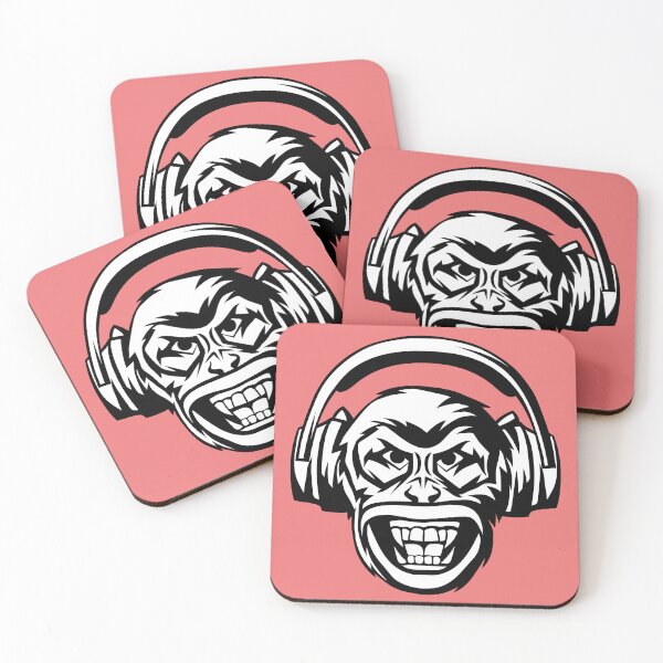 Item preview, Monkey with headphones designed and sold by KoopTroop ⭐⭐⭐⭐⭐.