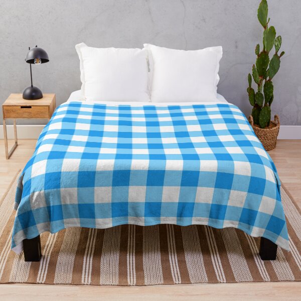 Aperçu de l'œuvre Vichy bleu | Motif à carreaux | Motif carré créée et vendue par SeemDev786.