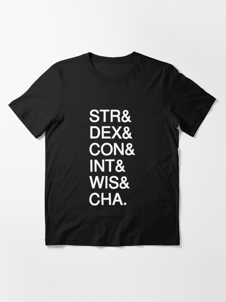 Str Dex Con Int Wis Cha Essential T Shirt Essential T Shirt