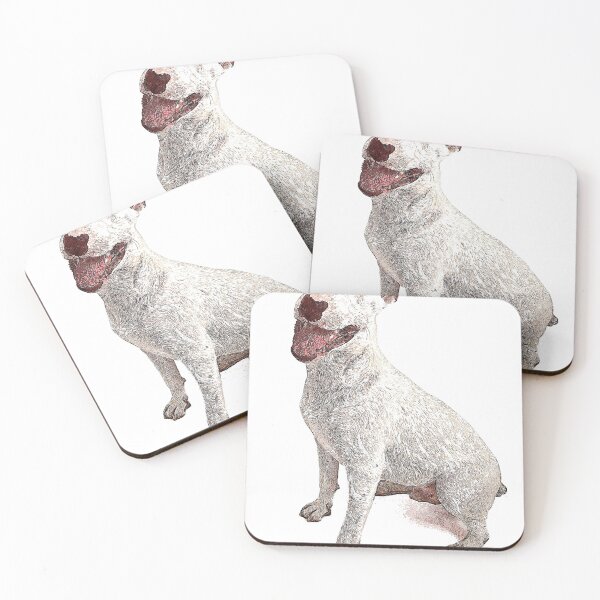 Item preview, Funny and Cute, English Bull Terrier Dog - Custom Pet Portrait Art Studio designed and sold by Custom Pet Portrait Art Studio.