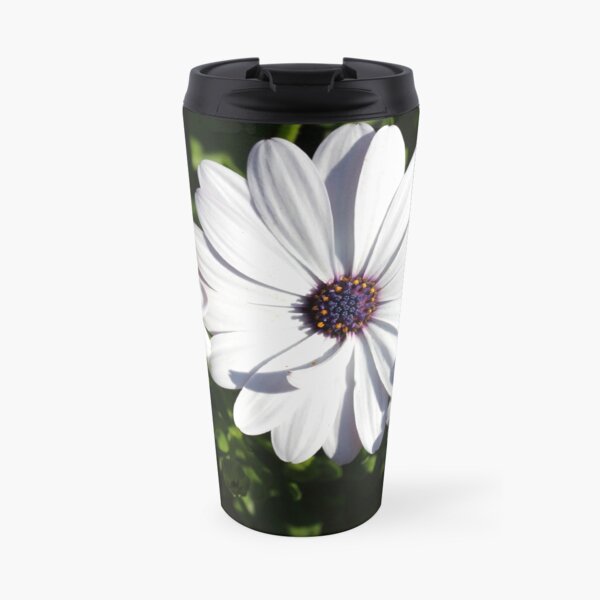 Purple and White Daisys Travel Mug