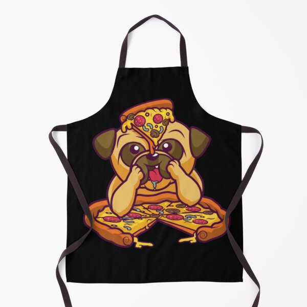 Item preview, Dog eating a pizza design pillow designed and sold by valerio07.
