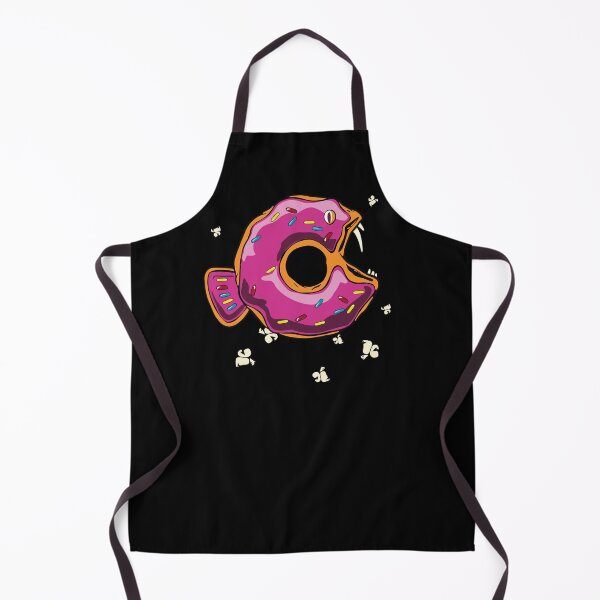 Item preview, Donut piranha cartoon popcorn bubbles  designed and sold by TipTopTapo.
