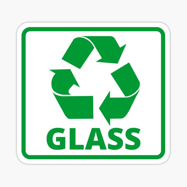 Item preview, Recycling glass Bin Signs designed and sold by noyomiart.