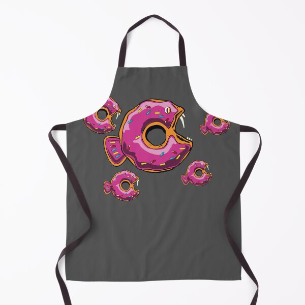 Item preview, Donut piranha school cartoon  designed and sold by TipTopTapo.