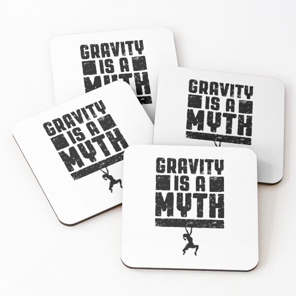 Item preview, Gravity Is A Myth Rock Climbing Bouldering Climber Girl designed and sold by GrandeDuc.