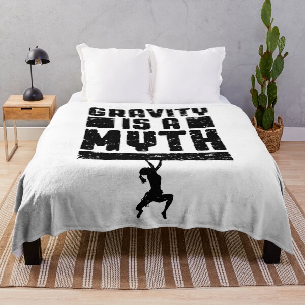 Item preview, Gravity Is A Myth Rock Climbing Bouldering Climber Girl designed and sold by GrandeDuc.