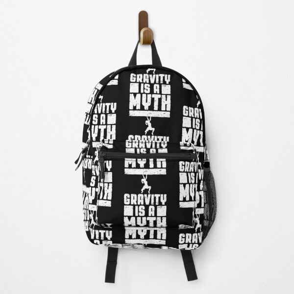 Item preview, Gravity Is A Myth Rock Climbing Bouldering Climber Girl designed and sold by GrandeDuc.
