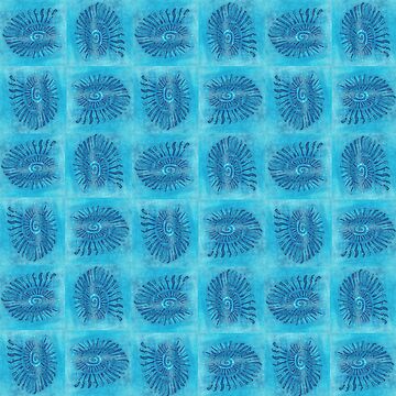 Artwork thumbnail, Ammonite fossil pattern by LisaLeQuelenec