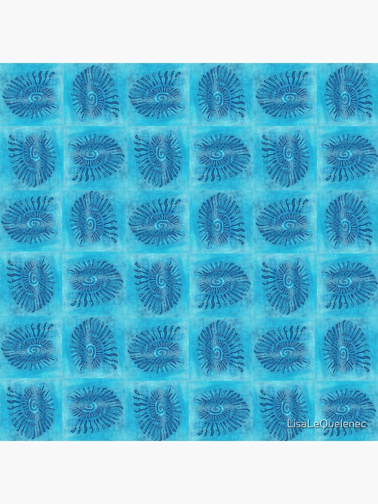 Thumbnail 3 of 3, Sticker, Ammonite fossil pattern designed and sold by LisaLeQuelenec.