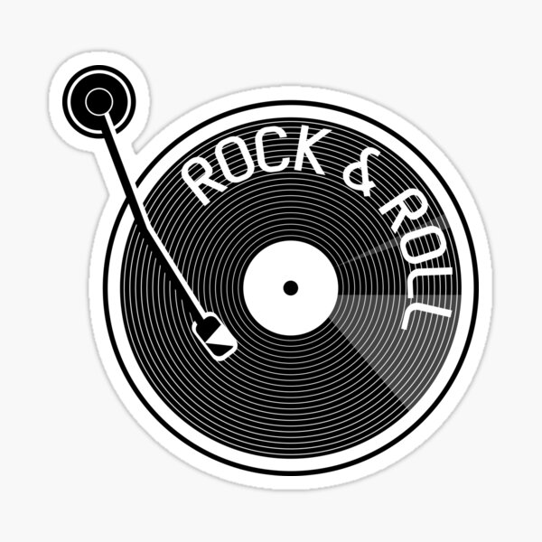 🥇 Rock and roll vinyl stickers 🥇