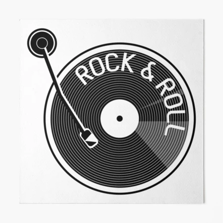 Rock and roll vinyl stickers
