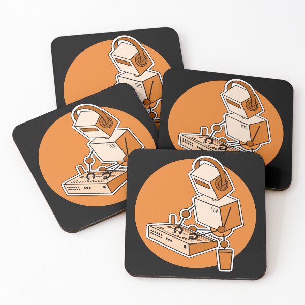 Item preview, Robot Musician Playing 909 Drum Machine designed and sold by AtomicMalibu.