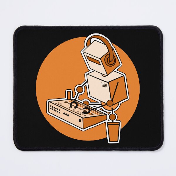 Item preview, Robot Musician Playing 909 Drum Machine designed and sold by AtomicMalibu.
