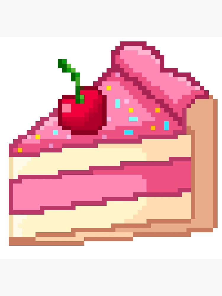 Pixel cake. Vector Illustration of pixel pice of cake. Pixel art 8 bit.  Stock Vector | Adobe Stock