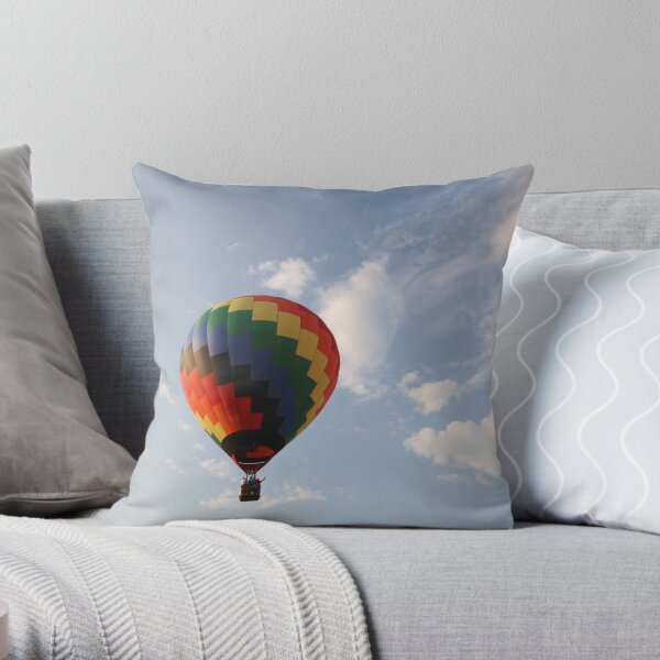 Hot Air Balloon Throw Pillow