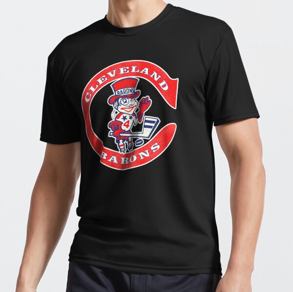 Cleveland Barons Throwback Tee Retro Distressed Logo Defunct