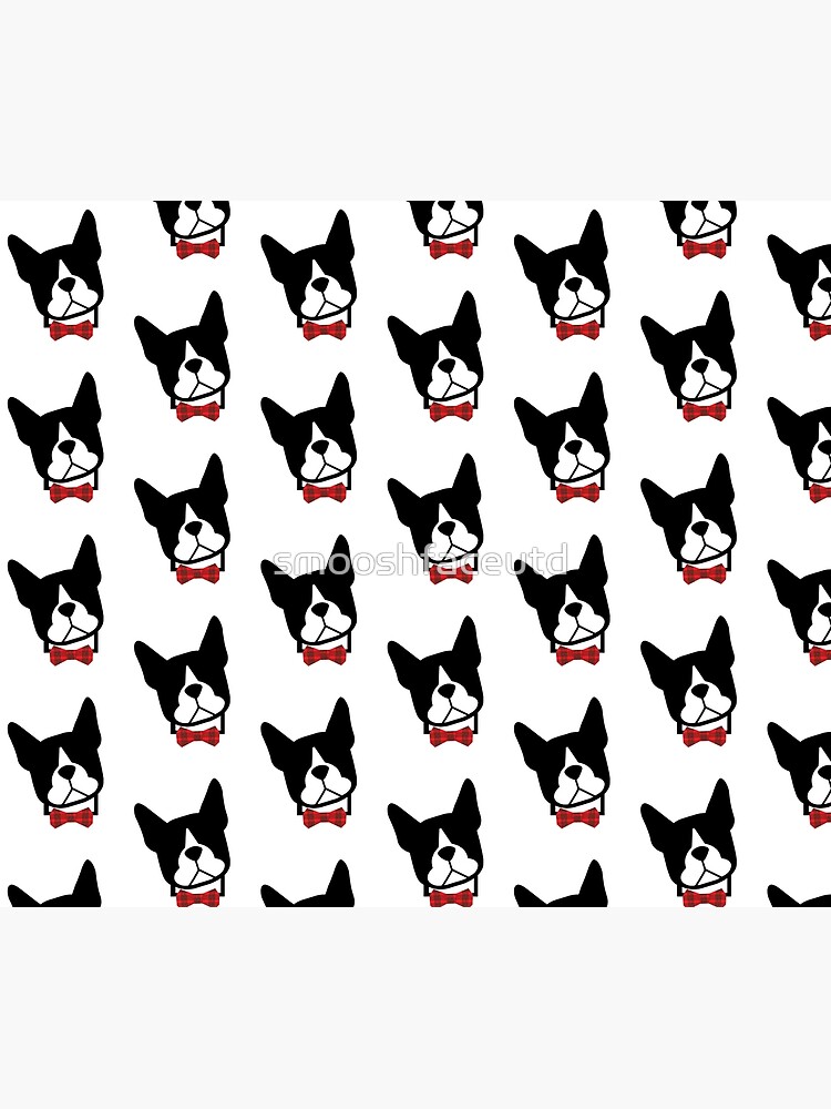 Classic Boston Terrier head tilt with bowtie - Boston Terrier gifts by smooshfaceutd