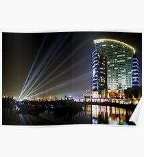 Dubai Intercontinental Hotel at night Poster