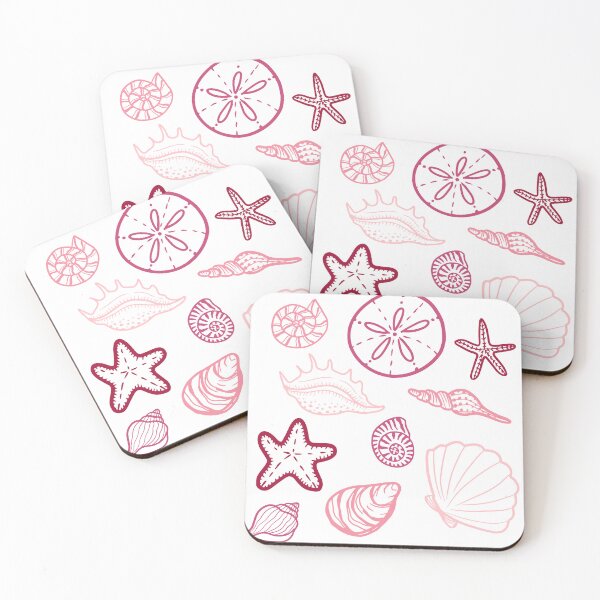 Item preview, Pink Nautical Sea Shells designed and sold by Bookish Blossom.