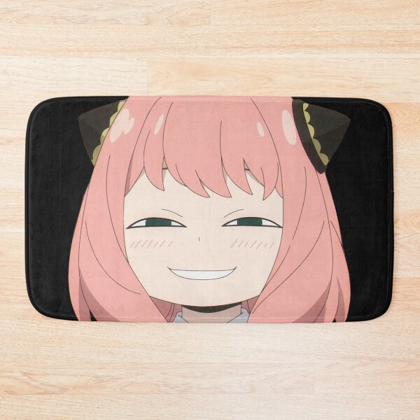 Spy X Family Anya Forger Funny Smug Evil Grin Heh Face Bath Mat