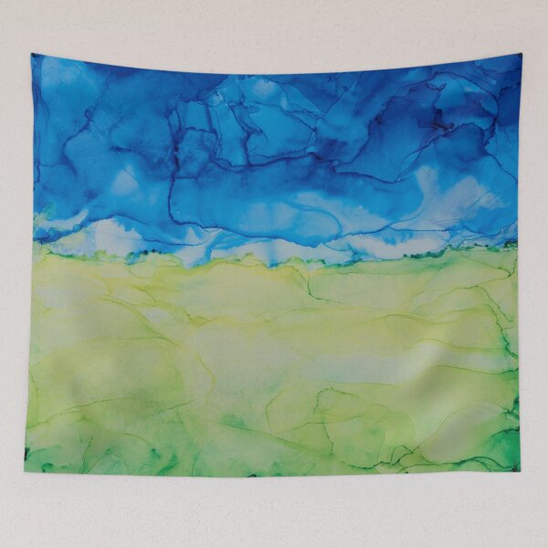 Item preview, Green Fields Blue Sky designed and sold by InkPaintingArt.