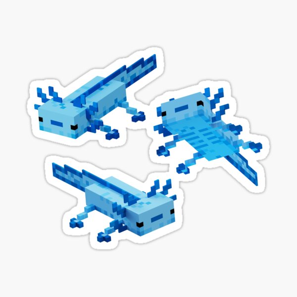Item preview, The Blue Axolotl Cute Action designed and sold by Si Pakne.