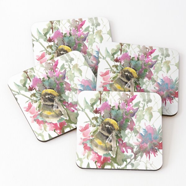 Item preview, BUmblebee and Wild Flowers designed and sold by surenart.