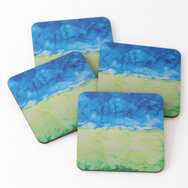 Item preview, Green Fields Blue Sky designed and sold by InkPaintingArt.