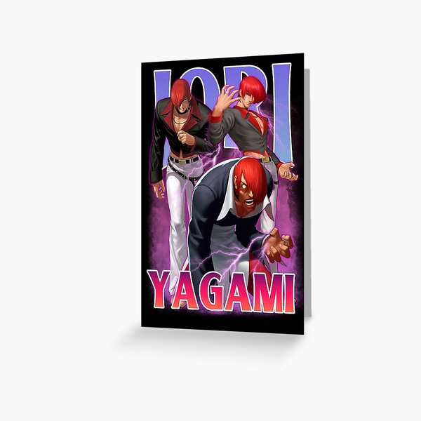 Iori Yagami KOF Bootleg Anime Greeting Card for Sale by