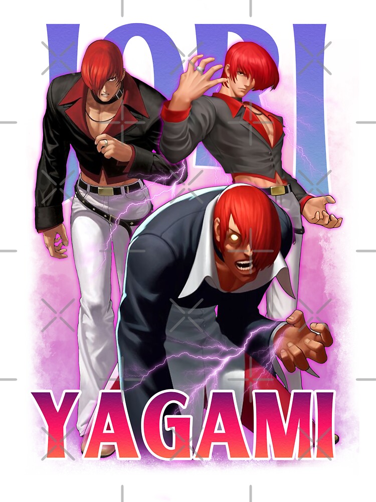 Iori Yagami KOF Bootleg Anime Greeting Card for Sale by