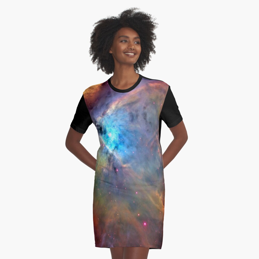 Orion Nebula Space Galaxy, RBSSG Graphic T-Shirt Dress