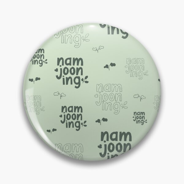 Item preview, BTS RM Namjooning Lettering Pastel Green designed and sold by nijiroai.