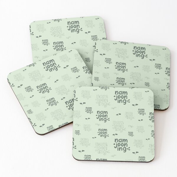 Item preview, BTS RM Namjooning Lettering Pastel Green designed and sold by nijiroai.