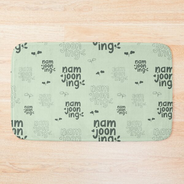 Item preview, BTS RM Namjooning Lettering Pastel Green designed and sold by nijiroai.