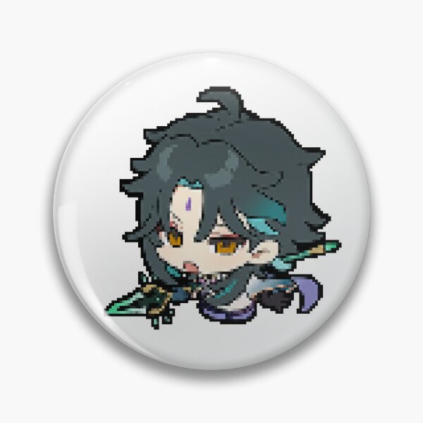 Item preview, Genshin Impact - Xiao Battle Ready Pixel Emote designed and sold by deadmoonelf.