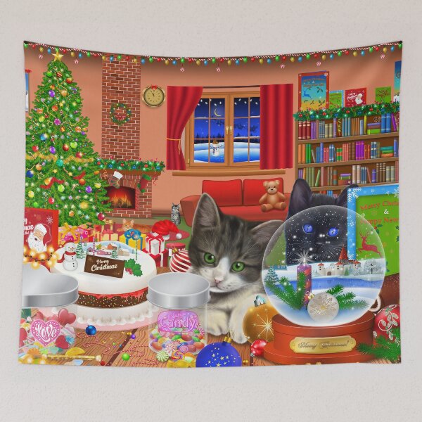 Item preview, Festive Kittens designed and sold by GeraldNewtonArt.