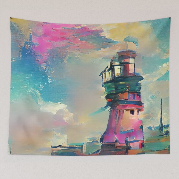 Item preview, Lighthouse at a Harbour designed and sold by Arkneer.