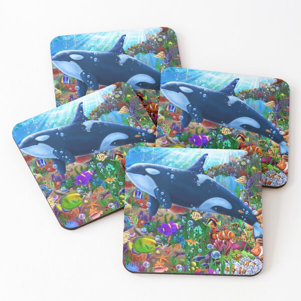 Item preview, Orca's Beautiful Reef designed and sold by GeraldNewtonArt.