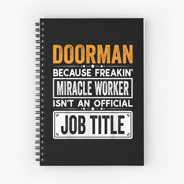Item preview, doorman Because Freaking Miracle Worker Isn’t an Official Job Title, doorman Christmas Fathers Day shirt designed and sold by xlnv.