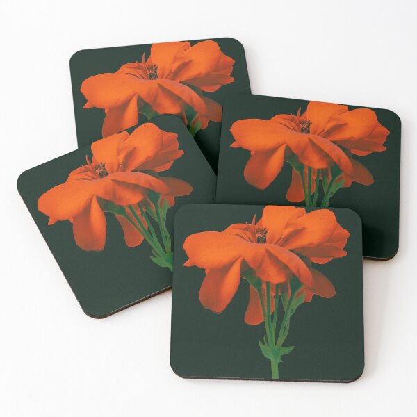 Item preview, Red Geranium Over Black designed and sold by DFLC Prints.