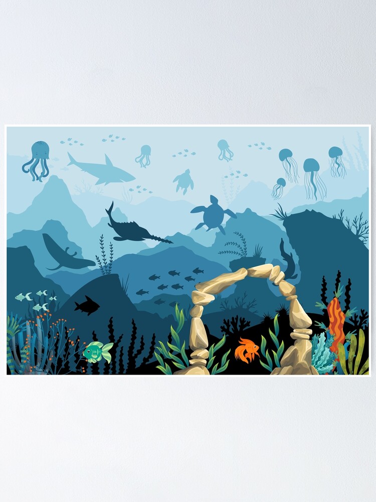 Save Aquatic Life Save Reef World Poster For Sale By Huape Redbubble