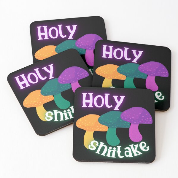 Item preview, Holy shiitake - mushroom pun designed and sold by EvergreenWhimsy.